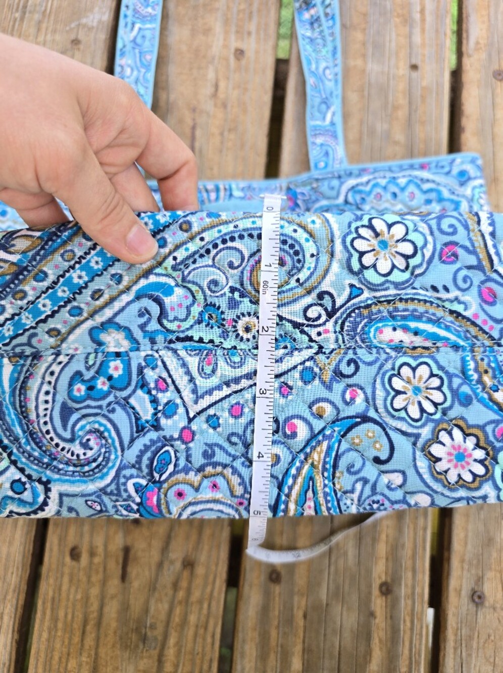 Vera Bradley retired "Daisy Dot Paisley" classic tote - Picture 4 of 11